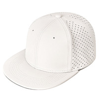 Casquette de baseball Hip Hop personnalisable avec logo, entièrement scellée, élastique, pour adulte, 6 panneaux, mélange de laine, broderie 3D, couleur unie, visière plate, découpe laser