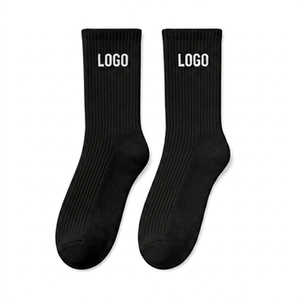 Chaussettes de sport mi-mollet en coton peigné ultra-doux avec semelle coussinée et fond éponge, chaussettes athlétiques de performance - Product Image 5