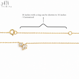 <b>Top</b> Quality 18K Solid Yellow <b>Gold</b> Double <b>Rose</b>‑Cut Diamond Necklace Flower Bud Prong Setting Fine Jewellery For Women Daily Wear - Product Image 3