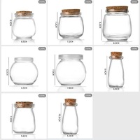Pot en verre de qualité alimentaire pour pudding, yaourt, mini-lait, gelée, confiture, dessert, avec couvercle en plastique, logo personnalisé