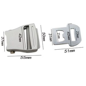 Aluminum Alloy Side Release <b>Buckle</b> 55mm X 37mm For Bags And Backpacks Durable Metal Seatbelt <b>Buckle</b> 1.5 Inch - Product Image 1