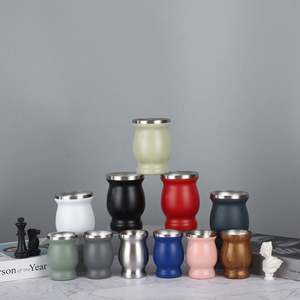 Venta Directa de Fábrica, <span class=keywords><strong>Mate</strong></span> de Acero Inoxidable de Doble Pared de 8 oz, Taza Madai con Bombilla - Product Image 6