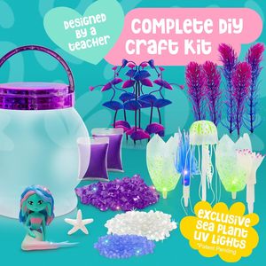 Kit de terrarium de sirène en plastique à faire soi-même pour les enfants de 5 à 13 ans, jouet éducatif, veilleuse, belle capacité créative, merveilleux contes de fées - Product Image 5