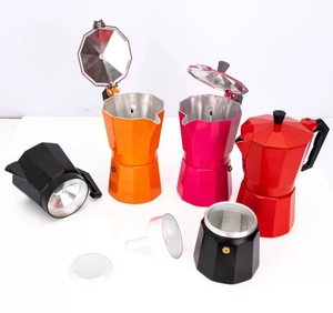 Vente chaude Classique En Aluminium Italien <span class=keywords><strong>Cafetière</strong></span> <span class=keywords><strong>2</strong></span> <span class=keywords><strong>Tasses</strong></span> À Température Contrôlée Double Vannes Cuisinière <span class=keywords><strong>Induction</strong></span> Moka Pot - Product Image 2