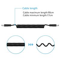 5Ft 5.5mm X 2.1mm mâle à mâle câble d'alimentation cc adaptateur de fil cordon de câble d'extension enroulé pour caméra de routeur DVR bande LED