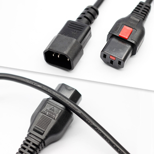 Dây Nguồn Tiêu Chuẩn Châu Âu 10A IEC C14 Đến C13 Với Dây Mở Rộng Khóa Đẩy - Product Image 6