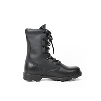 Bottes tactiques hautes en cuir noir pour homme, imperméables, style jungle, en PU