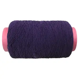 Fast deliver high quality purple color rubber elastic sewing thread for wholesale