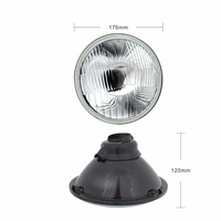 Lampe semi-fermée ronde de 7 pouces adaptée aux ampoules H4 pour phares de voiture classiques, rénovation de phares