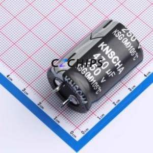 ตัวเก็บประจุอลูมิเนียมอิเล็กโทรไลติกแบบสแน็ป LSG250M477R353S1AA ผ่านชิ้นส่วนรู (THT) D25xL35mm 470uF 20% 250V 10mm - Product Image 1