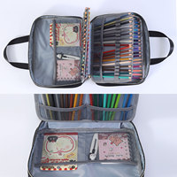 Nouvelle trousse multifonctionnelle transparente et étanche à grande capacité, portable, avec fermeture éclair, pour crayons de couleur et fournitures artistiques