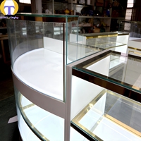 Komplettes Set HongTai Hochleistungs-LED-Beleuchtung Glas-Vitrine 3-6 Fuß Größen für Einzelhandel Rauchwaren Schmuckgeschäft Einkaufszentrum