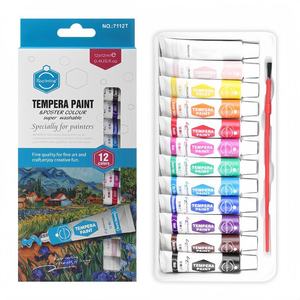 Vendita Diretta dalla Fabbrica: Set di <span class=keywords><strong>12</strong></span> Colori Tempera <span class=keywords><strong>da</strong></span> 12ml, Lavabile, per Pubblicità, Pittura a Dita e Fai-<span class=keywords><strong>da</strong></span>-Te per Bambini - Product Image 1