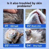 Baume SOS pour chats : Élimination de l'huile, extrait végétal pour queues grasses, mentons noirs, moustaches jaunes – Hydratant et protecteur pour le toilettage