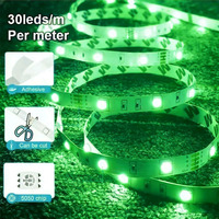 Tiras de Luces LED RGB 5050, Tiras LED con Control por Aplicación BT, Cambio de Color, DC 12V, 30 LED/M por Metro, para Dormitorio, Habitación, Bar al Aire Libre