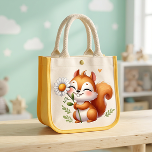 Bolsa de Lona Casual para Niños con Diseño de Ardilla, Portátil para Uso Diario - Product Image 6
