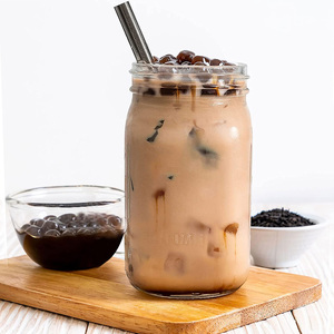 20 oz rõ ràng nhựa Mason chum số lượng lớn với xử lý rộng miệng uống Mug có nắp đậy và ống hút Mason Jar cho cà phê sữa trà - Product Image 4