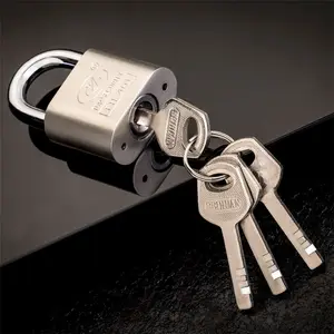 Top de Segurança Da Amostra disponível 40 milímetros cadeado Niquelado Praça chave de Segurança Cadeado de Ferro