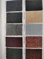 Tissu en laine 30% (600g/m) pour manteaux, tissu flange, motif chevrons diamant, pour costumes homme et femme