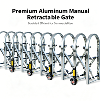 Nouvelle barrière télescopique manuelle en alliage d'aluminium pour aéroports et communautés, OEM/ODM