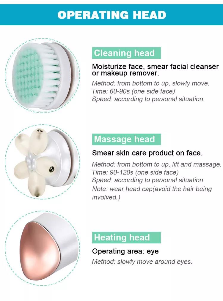 OEM Facial Cleansing Brush Multifuncional Waterproof Face Spin Brush