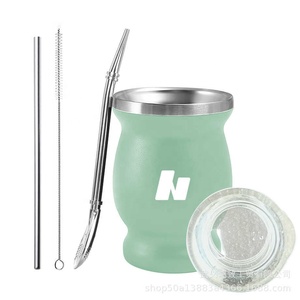 Nuevo Vaso de Acero Inoxidable 304 de Doble Vacío para <span class=keywords><strong>Mate</strong></span> Argentino, Diseño Especial <span class=keywords><strong>en</strong></span> Forma de Calabaza, Vaso Grande - Product Image 2