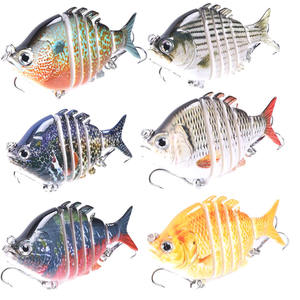 Leurre de pêche segmenté coloré, mini-swimbait multi-articulé, leurre dur en ABS, leurre artificiel pour la pêche - Product Image 3