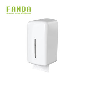 Distributeur de mouchoirs en papier commercial mural FANDA, design moderne et écologique, en plastique blanc, 2 packs, design carré pour bureau - Product Image 1