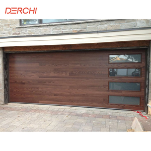 Fenêtres en verre noir isolées 16x8 classiques en aluminium <span class=keywords><strong>bois</strong></span> galvanisé acier <span class=keywords><strong>Porte</strong></span> de <span class=keywords><strong>garage</strong></span> <span class=keywords><strong>sectionnelle</strong></span> à alimentation électrique - Product Image 4