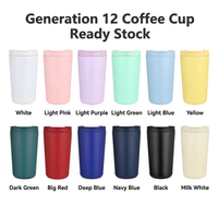 D5951 – Tasse de voyage isotherme minimaliste en acier inoxydable 304, couleur unie, avec couvercle rabattable – Vente en gros pour le bureau