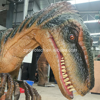 Réplique artisanale de Velociraptor animatronique pour salon professionnel ou modèle de dinosaure réaliste de Jurassic World comme décoration extérieure