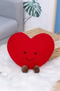 Oreillers en peluche personnalisés en forme de coeur Jouet en peluche coeur de la Saint-Valentin et coussin en forme de coeur