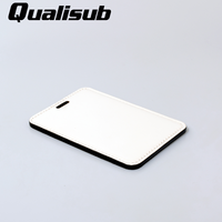 Étiquettes de bagages vierges en PU personnalisables Qualisub, rectangulaires, imprimables double face, pour sublimation, idéales pour cadeaux et artisanat
