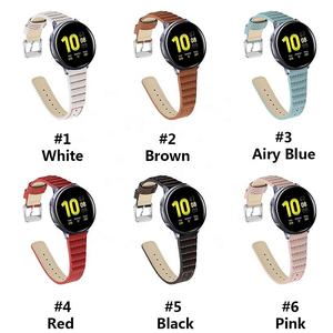 20mm 22mm Bracelet de montre en cuir véritable pour <span class=keywords><strong>Samsung</strong></span> <span class=keywords><strong>Galaxy</strong></span> <span class=keywords><strong>Watch3</strong></span> <span class=keywords><strong>45mm</strong></span> 41mm - Product Image 6
