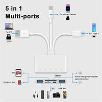 Adaptador USB OTG Tipo C para Android e iOS, Lector de Tarjetas TF y SD para iPhone, iPad, Macbook, Laptop, Xiaomi y Samsung