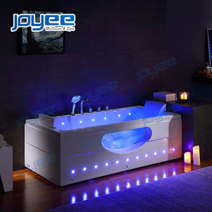 JOYEE Baignoire à remous avec jets de massage légers à LED Baignoire fonction <span class=keywords><strong>jacuzzi</strong></span> 2 jupes latérales bain à remous - Product Image 2
