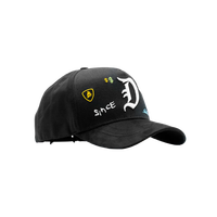 Casquette de baseball 5 panneaux avec strass et nœud brodé à la main, en toile 100 % coton, unisexe, ajustable, style image