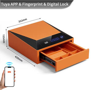 CEQSAFE Coffre-fort en métal pour bijoux et argent dissimulé dans une armoire à domicile avec mot de passe et empreinte digitale - Product Image 1