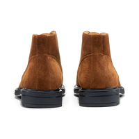 Sepatu bot pendek untuk pria, sepatu bot kulit sapi kualitas tinggi, sepatu bot Chelsea, tahan lama, Vintage nyaman, musim panas