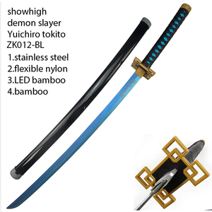 103cm ดาบนักรบปีศาจ <span class=keywords><strong>kanao</strong></span> <span class=keywords><strong>tsuyuri</strong></span> Katana ของเล่นไม้จริงไม้ไผ่สีดำของตกแต่งบ้าน ZK027 - Product Image 4