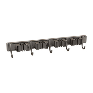 Wholesale Plastic Wall-Mounted Multifunctional Non-Folding Mop <b>Clip</b> Broom Holder No-Drill Punch-Free <b>Hook</b> Bathroom Rack - Product Image 1
