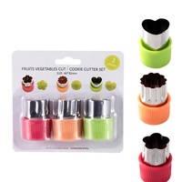 Vente chaude 3 pièces ensemble Gadgets de cuisine petit moule à biscuits moule à fruits outils de décoration coupe-légumes