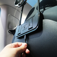 2025 F312 ventilateur de voiture USB avec tuyau flexible à double tête pour modèle Y nouveau 3 siège arrière nouveau modèle de conception avec crochets accessoire de voiture