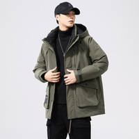 Parka en toile de coton robuste coupe-vent pour l'hiver, veste de travail d'extérieur, parkas personnalisées pour homme