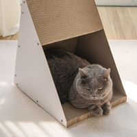 Produits tendance 2025 nouveautés pour animaux de compagnie dernières interactives en forme de L chat griffoir maisons protecteur Premium chat planche à gratter