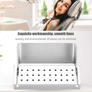 Estación de Desinfección Dental para 30 Fresas, Organizador de Fresas con Tapa, Caja de Desinfección de Aluminio Autoclavable - Product Image 6
