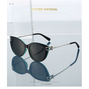 Lunettes de soleil XYT52 tendance ovales avec protection UV400, grandes lunettes de soleil œil de chat pour femmes et hommes, confortables, en <span class=keywords><strong>PC</strong></span>, personnalisées, pour l'extérieur - Product Image 4