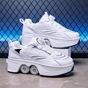 Scarpe con Pattini a Rotelle alla Moda con 4 Ruote Retrattili per Ragazzi e Ragazze, per Passeggiate e Sport all'Aperto, Scarpe con Rotelle per Bambini - Product Image 4