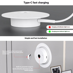 1200mAh cảm biến thông minh ánh sáng ban đêm <span class=keywords><strong>PIR</strong></span> chuyển động hồng ngoại dẫn bóng đèn tự động và tắt tủ quần áo pin điện cho nhà tường đèn cầu thang - Product Image 3