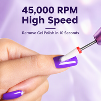Perceuse à ongles rechargeable pour professionnels, 45 000 tr/min, lime à ongles électrique sans fil, 8 heures d'autonomie, machine de ponçage pour manucure